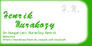 henrik murakozy business card