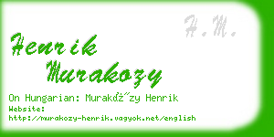 henrik murakozy business card